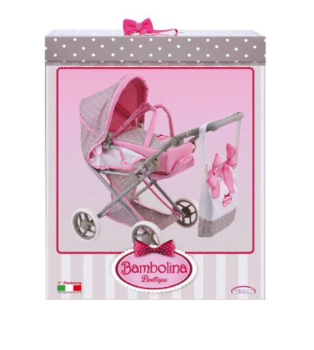 עגלת בובה  בוטיק  שכיבה +ישיבה עם תיק