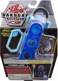 ערכת אחסון בקוגן מקורי עם קליפס קלפים ודמות Bakugan Baku-clip
