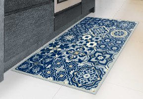 שטיח פי.וי.סי אקלקטי כחול מלכותי TIVA DESIGN קיים בגדלים שונים
