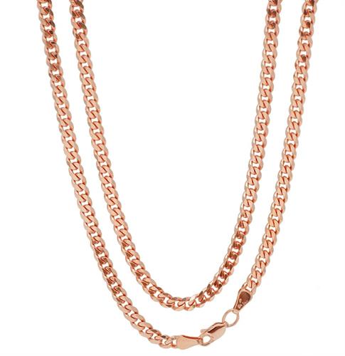 שרשרת לגבר זהב ורוד 14K דגם CUBAN