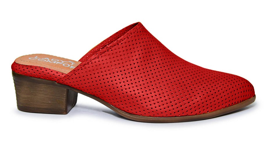 כפכף נוחות עם עקב לנשים כחול-לבן דגם - LC688