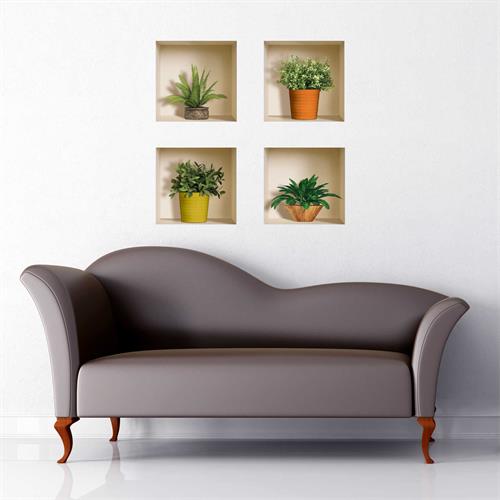 רביעיית מדבקות קיר נישה דגם 412