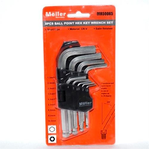 סט מפתחות אלן קצר מבית MOLLER GERMANY