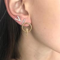 עגילי רייני קטנים זהב