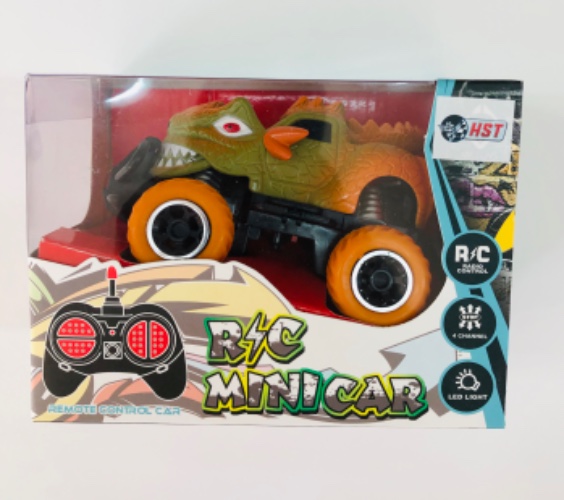 מכונית מפלצת על שלט קטנה-דינוזאור