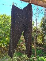 מכנסי פסים מחוייטים גזרה גבוהה XL