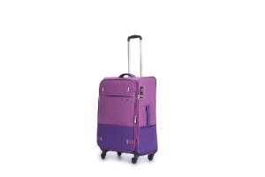 סט 3 מזוודות SWISS בד איכותיות קלות במיוחד עם מנעול TSA - סגול