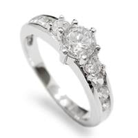 טבעת כסף משובצת אבני זרקון  RG5637 | תכשיטי כסף | טבעות כסף