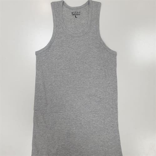 מארז 3 גופיות גבר כתפייה פס אפור