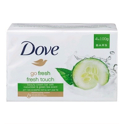 אל סבון מוצק דאב גו פרש מלפפונים מכיל 25% לחות מארז רביעיה 100 גרם* 4