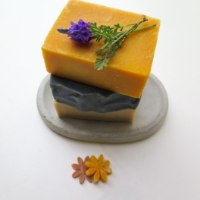 מארז סבוניה אליפטית ושני סבונים