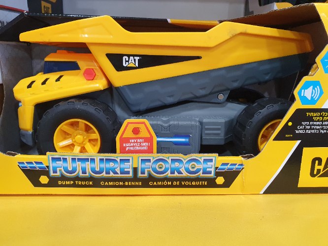 משאית פינוי פועל עם תאורה וקול בלחיצת כפתור