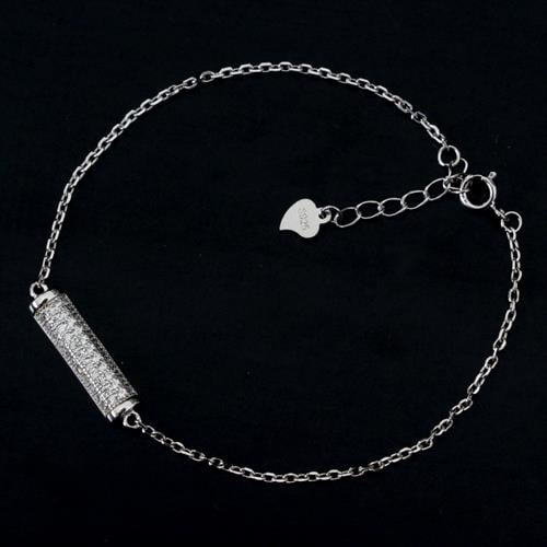 צמיד כסף משובץ זרקונים Z9704