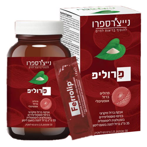 ™FERROLIP - פרוליפ™, ברזל ליפוזומלי,  35 מ"ג, 30 שקיקים, נייצ'רס פרו