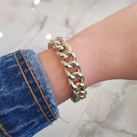 צמיד זהב לאישה בינוני חוליות איטלקי עבה מזהב 14 קאראט