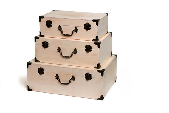 מזוודת עץ עם פירזול בינונית 27X19X10