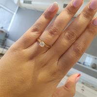 טבעת יהלום - טבעת יהלומים - טבעת יהלום מעוצבת  בזהב 14 קאראט