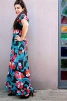 שמלת בובה מקסי פרחונית ומיוחדת מידה S/M