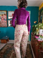 חולצת קטיפה סגולה מכופתרת מידה S