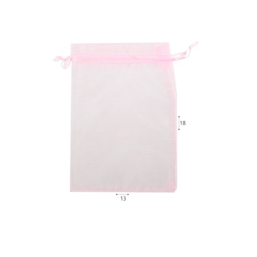 סט 20 שקיות אורגנזה ורוד 13*18