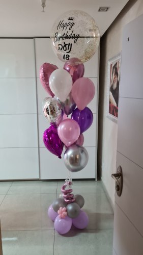 זר בלונים מהמם - דגם מבריק