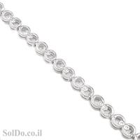 צמיד מכסף משובץ אבני זרקון  Z3125 | תכשיטי כסף 925