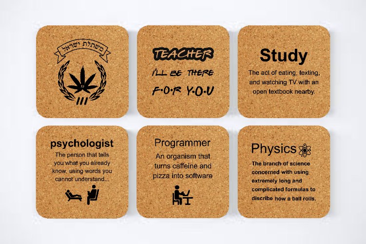 6 תחתיות מרובעות נוספות על מקצועות