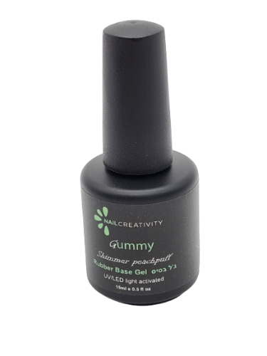ג'ל בסיס RUBBER ראבר  CREATIVITY shimmer peachpuff