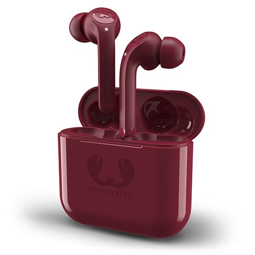 אוזניות אלחוטיות Twins Tip-True Wireless with eartip-Ruby Red