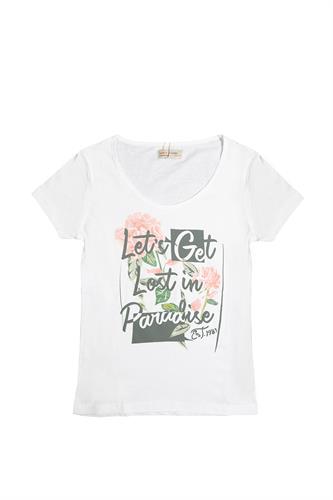 חולצה בשילוב פרחים