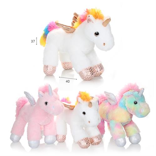 בובה רכה חד קרן מנצנץ 40 סמ