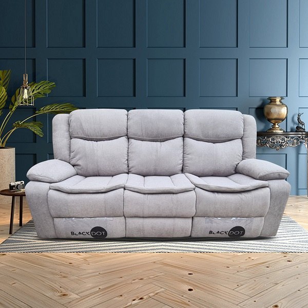 ספה 3 מושבים ג'ק מרלו (בד אפור)