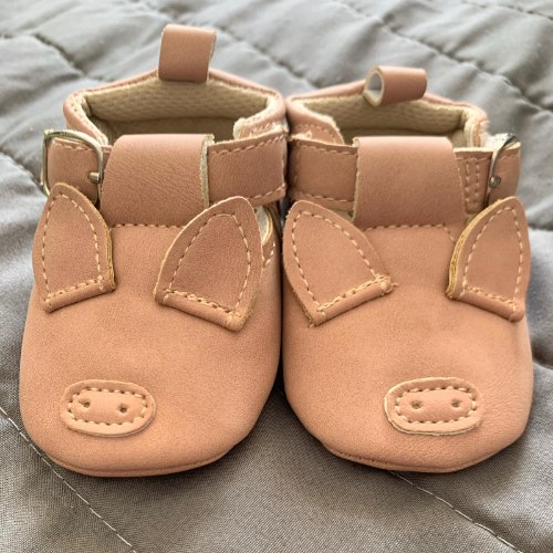 נעלי בית טבעוניות -חזרזירון ורוד פודרה