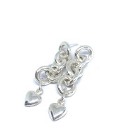 עגילי לני לב כסף