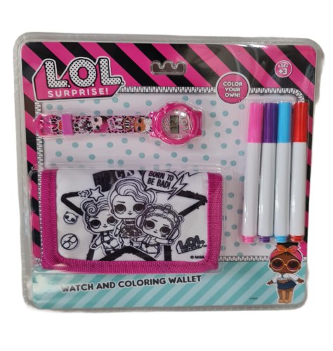 סט ארנק לצביעה עם שעון LOL