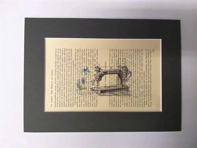 הדפס וינטג` מכונת תפירה