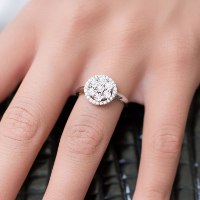 טבעת זהב 14 קראט 0.32 קראט יהלומים 814253 - מחיר מבצע! 