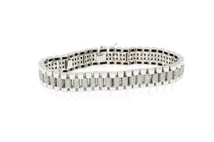 צמיד יהלומים לגבר - צמיד חוליות לגבר בזהב משובץ יהלומים