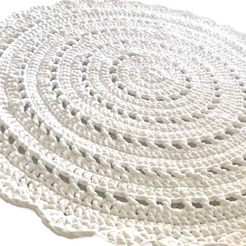 שטיחים סרוגים, שטיח סרוג, שטיח דוגמת תחרה שטיח תחרה, שטיח עגול סרוג , עיצוב הבית, שטיחים, שטיח בהזמנה