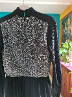 שמלה שחורה עם לורקס כסוף S