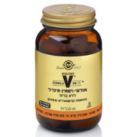 מולטי ויטמין-מינרל VM-75 ללא ברזל בתוספת קרוטנואידים וצמחים ,60 טבליות ,סולגאר