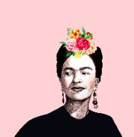 הדפס קנבס - פרידה קאלו ורוד עתיק