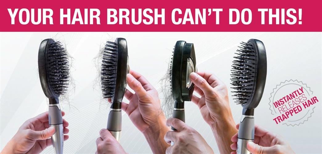 מברשת שיער מתנקה בקליק Qwik Clean Brush
