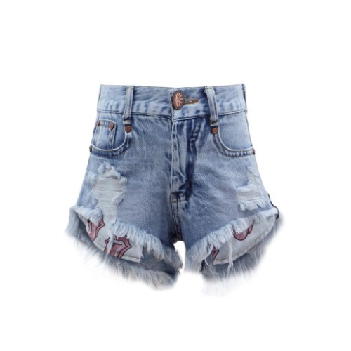 שורט ג׳ינס פרנזים עם טקסטורה בבטנה - 2-16