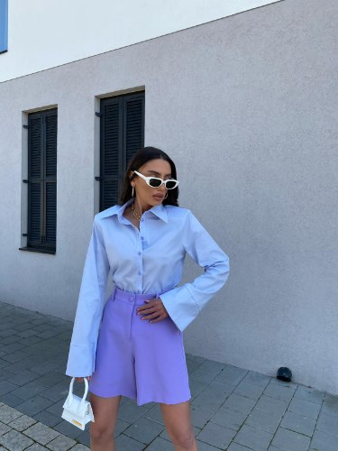 מכופתרת ג'סיקה תכלת