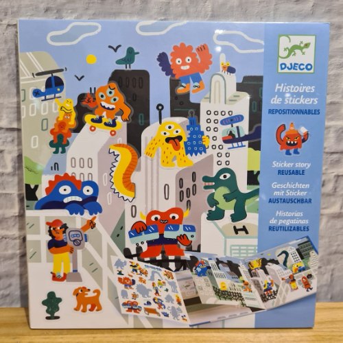 יצירה מדבקות רב פעמי פלישת המפלצות