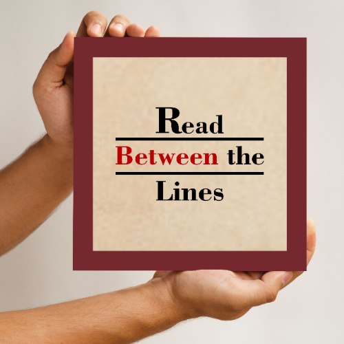 Read between the lines