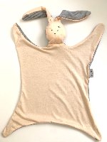 שמיכי ארנבוני- עם הדפס שם התינוק- דגם ורוד בייבי