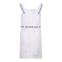 שמלת כפתורים CK לבנה