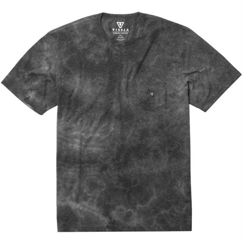 Vissla Calipher Embroidered Tie Dye Tee Black Heather